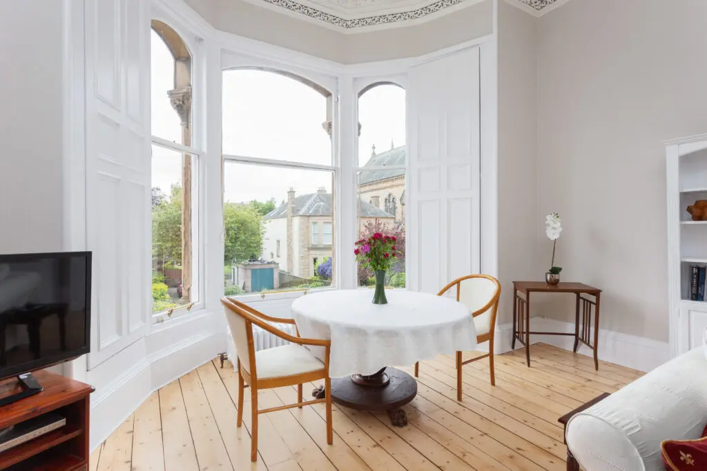 Living room in Edinburgh period property