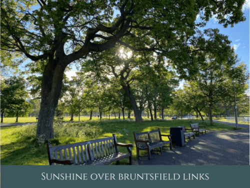 Bruntsfield Links in the sunshine